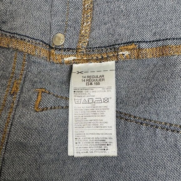 Gap Kids Skinny Fit Jeans Dark Wash Girls Size 14, W28 x L28 - Picture 12 of 14